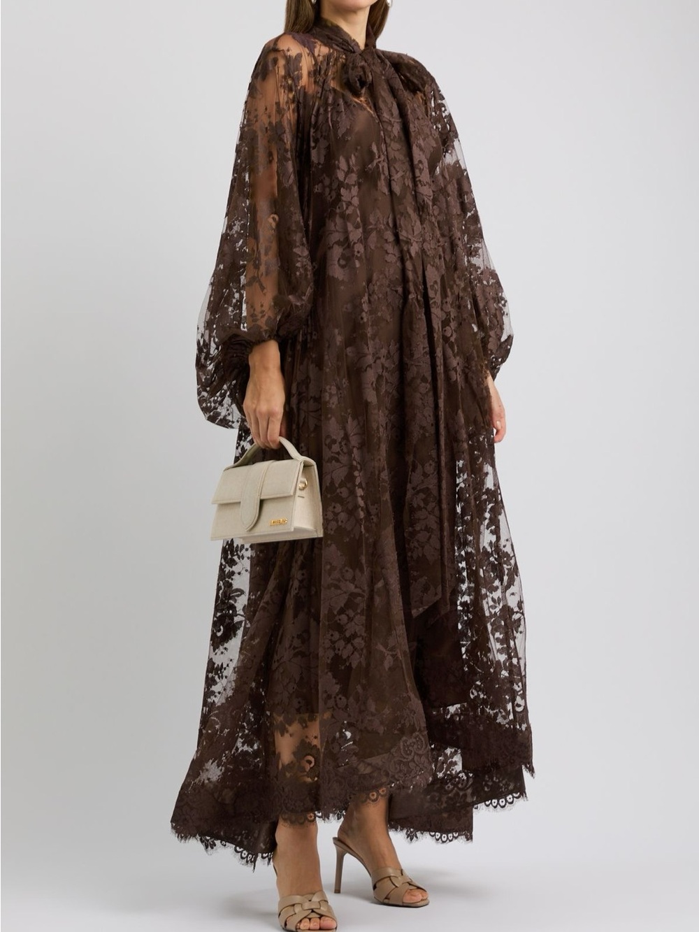 Zimmermann Brown Lace Maxi Dress